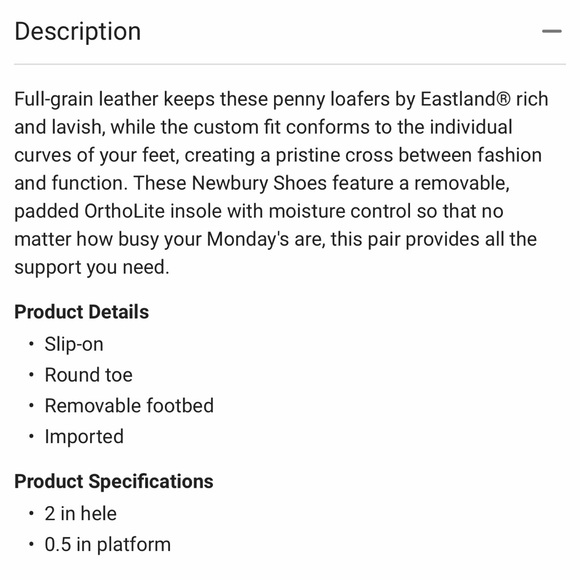 Eastland Newbury Black Leather Heeled Loafer - Picture 13 of 13